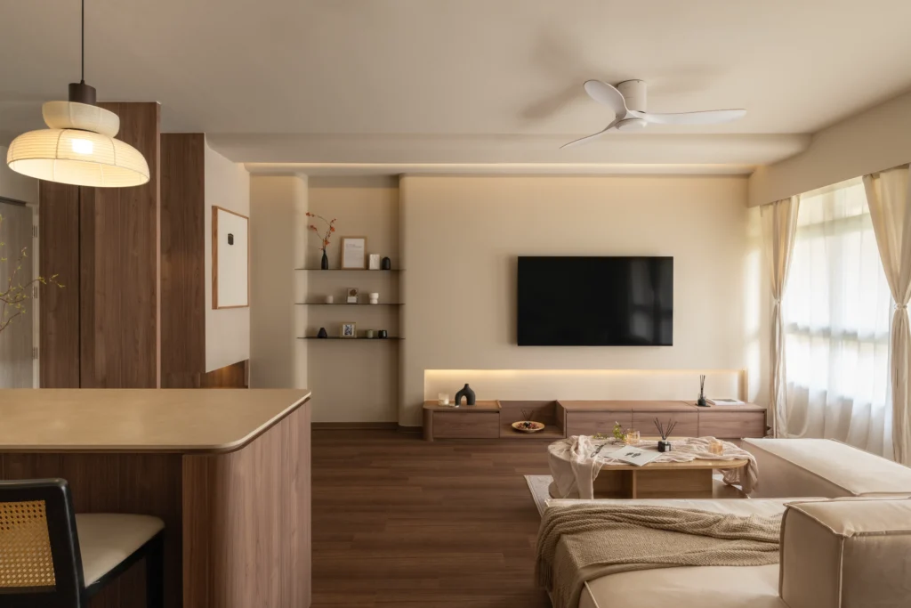 Textures and surfaces used to subtly guide movement through the home.